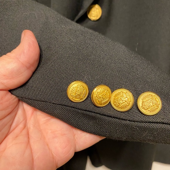 Varsity Hall Suit Blazer USA Lined 44 Black - Picture 9 of 10